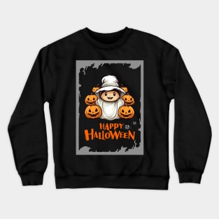 Whimsical Halloween Delight: Spooky Smiles Crewneck Sweatshirt